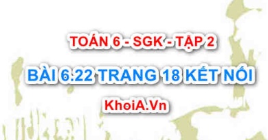 Bài 6.22 trang 18 Toán 6 Tập 2 Kết nối tri thức